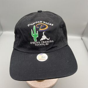 Vintage Diamond Backs Spring Training Baseball Cap Cactus Black Rare with Tags
